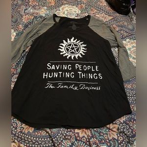 Supernatural raglan tee